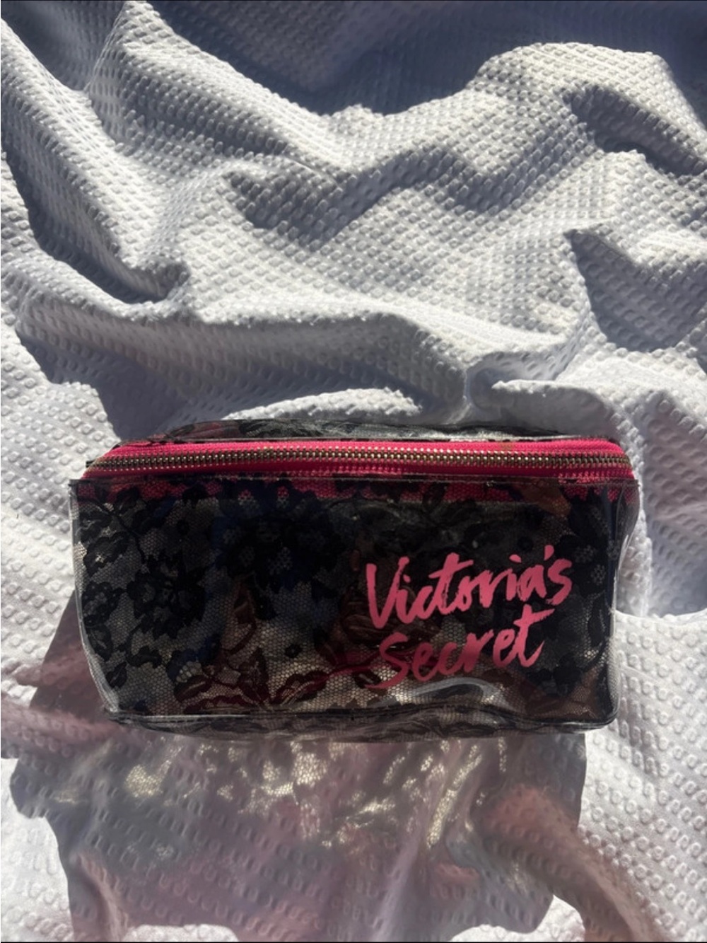 Victoria's Secret Pink-Accent Cosmetic Pouch